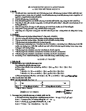 Đề cương ôn tập học kỳ II môn Toán Khối 10